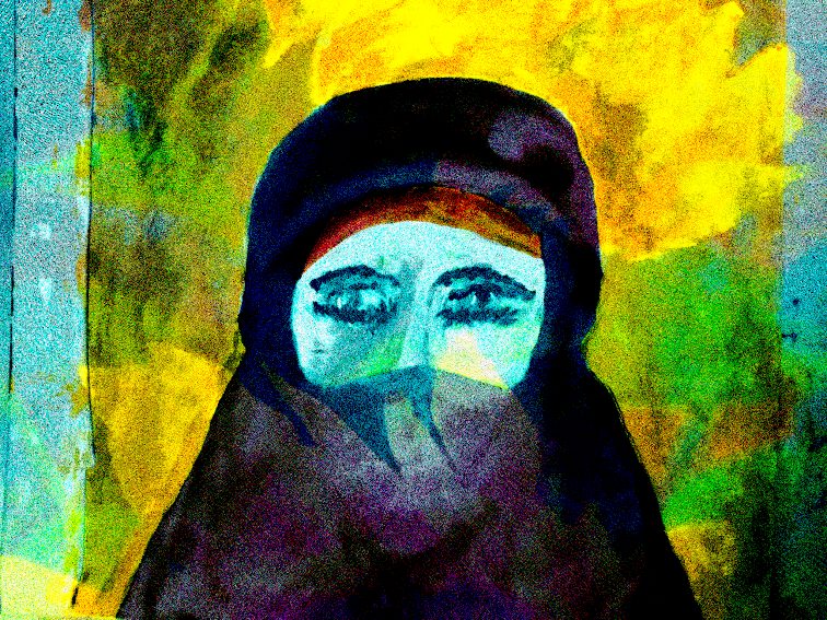 Une estampe-giclée de Dominique Nugues figurant Marie-Madeleine